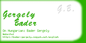 gergely bader business card